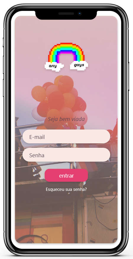 Protótipo da página de perfil do aplicativo